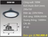  ĐÈN LED CÔNG NGHIỆP CHỐNG THẤM 100W DUHAL DDB100 / DDB100 