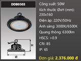 đèn led nhà xưởng chống thấm duhal 50w DDB0503 