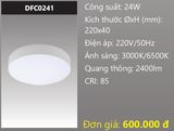  ĐÈN LED ỐP TRẦN TRÀN VIỀN DUHAL 24W DFC0241 