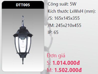  đèn led treo thả trang trí duhal dtt005 