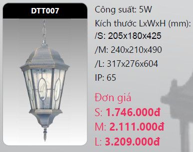  đèn led treo thả trang trí duhal dtt007 