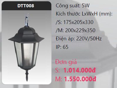 đèn led treo thả trang trí duhal dtt008