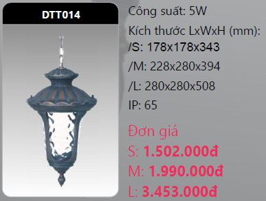 đèn led treo thả trang trí duhal dtt014