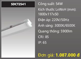 đèn máng công nghiệp chống thấm duhal 1m8 54wSDCT2541