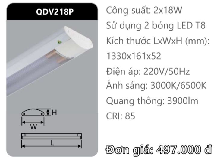MÁNG ĐÈN ỐP TRẦN CHỤP MICA DUHAL QDV 240/P