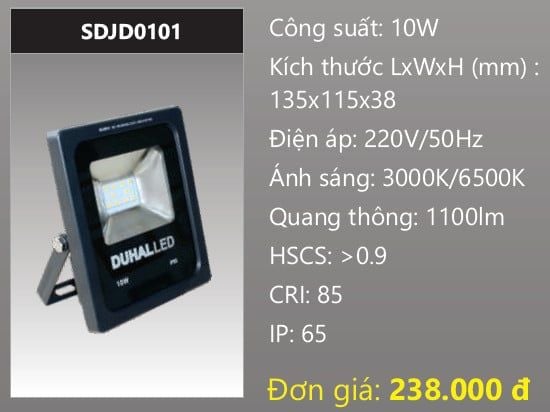  đèn pha led duhal 10w kdjd0101 