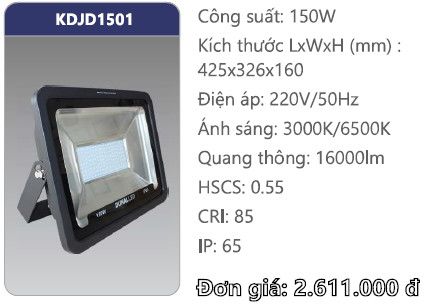 ĐÈN PHA LED 150W DUHAL SDJD150 / SDJD 150