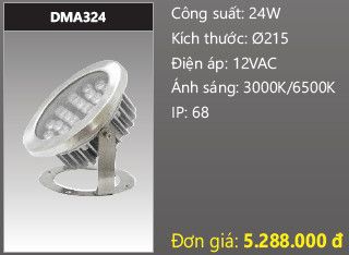  đèn rọi nước, đèn âm dưới nước duhal 24w DMA324 