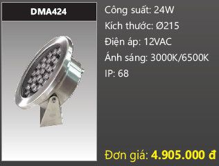 đèn rọi nước, đèn âm dưới nước duhal 24w DMA424