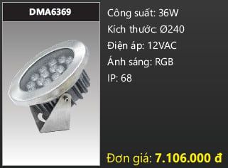 đèn rọi nước, đèn âm dưới nước duhal 36w DMA6369