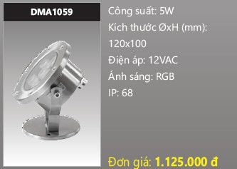  đèn rọi nước, đèn âm dưới nước duhal 5w DMA1059 