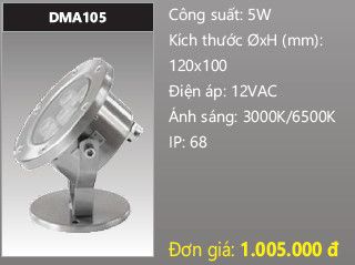  đèn rọi nước, đèn âm dưới nước duhal 5w DMA105 
