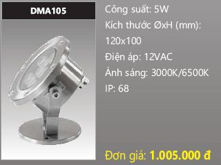 đèn rọi nước, đèn âm dưới nước duhal 5w DMA105