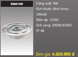  đèn rọi nước, đèn âm dưới nước duhal 9w DMA109 