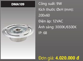 đèn rọi nước, đèn âm dưới nước duhal 9w DMA109