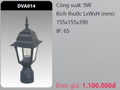 đèn trụ cổng duhal dva014 9w