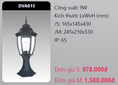 đèn trụ cổng duhal dva015 9w