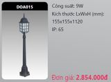  đèn trụ công viên duhal doa015 9w 