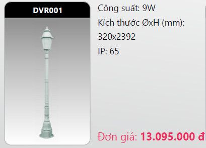 đèn trụ công viên duhal dvr001 9w
