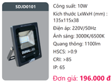  ĐÈN PHA LED DUHAL 10W SDJD0101 / SDJD 0101 / DJD0101 / DJD 0101 