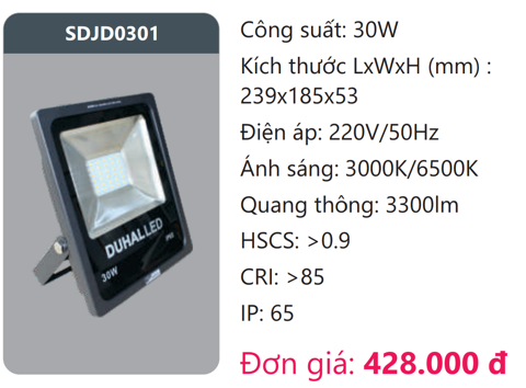  ĐÈN PHA LED 30W DUHAL SDJD0301 / SDJD 0301 / DJD0301 / DJD 0301 