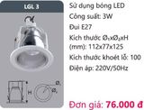  ĐÈN LON DOWNLIGHT ÂM TRẦN DUHAL LGL 3 / LGL3 