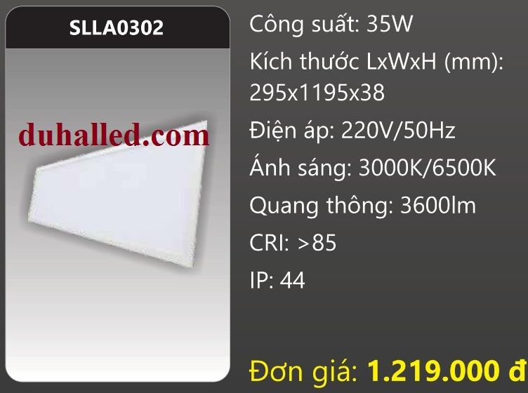  MÁNG ĐÈN LED ÂM TRẦN DUHAL 35W SLLA0302 / SLLA 0302 