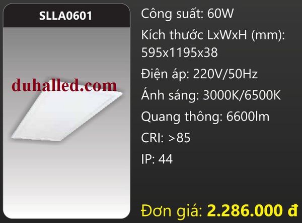  MÁNG ĐÈN LED ÂM TRẦN DUHAL 60W SLLA0611 / SLLA 0611 