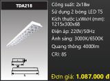 máng đèn âm trần chóa phản quang duha 2 bóng đèn 1m2 2x18w TDA218 