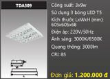  máng đèn âm trần chóa phản quang duha 3 bóng 6 tấc 3x9w TDA309 