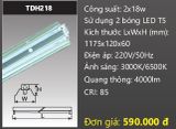  máng đèn công nghiệp duhal 1m2 2 bóng 18w TDH218 