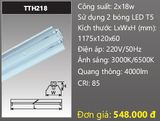  máng đèn đôi công nghiệp duhal 1m2 2x18w bóng led T5 TTH218 