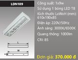  máng đèn lắp nổi duhal 1bóng 6 tấc 0,6m 9w LDN109 