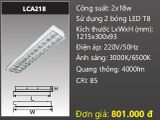  máng đèn phản quang âm trần duhal 2 bóng 1m2 2x18w LCA218 