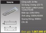  máng đèn lắp nổi, gắn nổi chóa phản quang duhal 2 bóng 1m2 2x 18w TDN218 