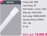  BÓNG ĐÈN TUÝP LED GLASS PC DUHAL SGP120 ( 1M2 / 20W ) 