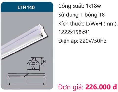  MÁNG ĐÈN CHÓA CÔNG NGHIỆP DUHAL LTH140 