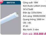  MÁNG ĐÈN LED CHỐNG THẤM CÔNG NGHIỆP DUHAL SDCT218 / 18W 