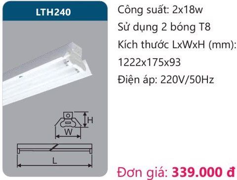 MÁNG ĐÈN CHÓA CÔNG NGHIỆP DUHAL LTH240