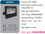  ĐÈN PHA LED 150W DUHAL SDJA423 / SDJA 423 