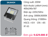  ĐÈN PHA LED DUHAL 200W SAJA424 