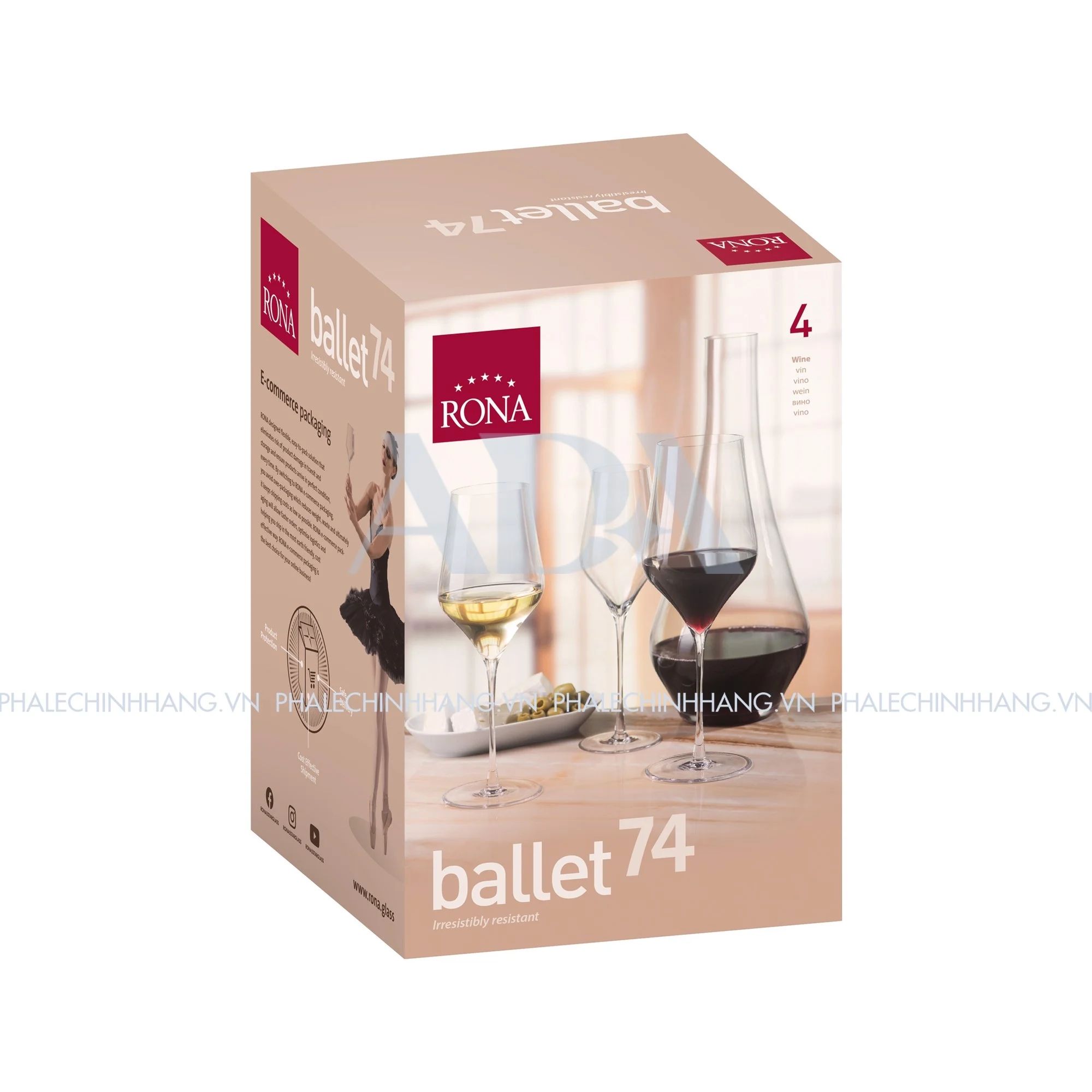  Ly champagne Ballet 310ml (4c/bộ) 
