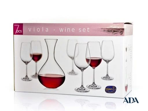  Set Bình Lắc Rượu Vang Và Ly Viola (Set 1+6PC/Set) 