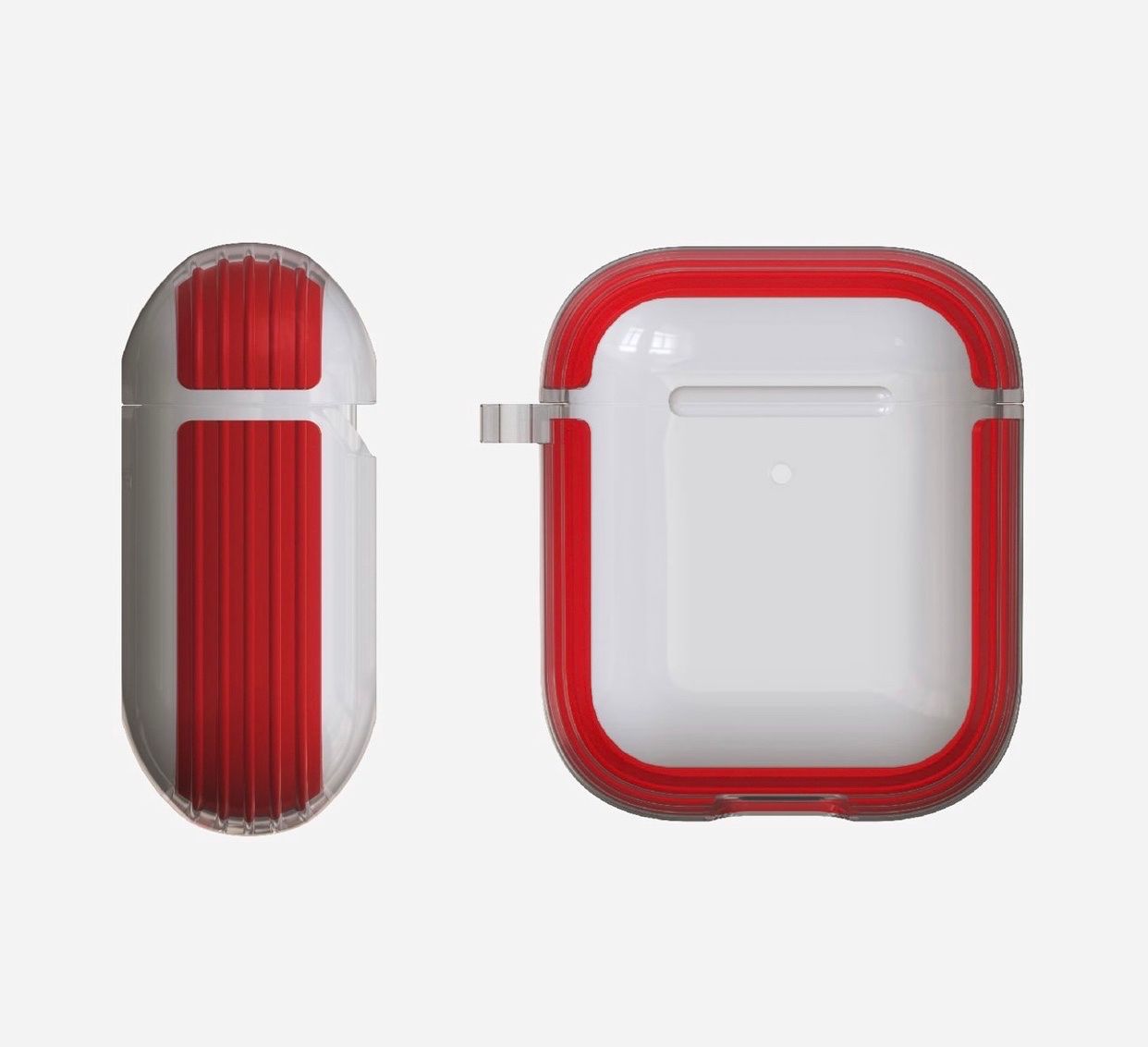 Ốp Airpods 1/2 Clear Chính Hãng Xdoria Defense - Đỏ