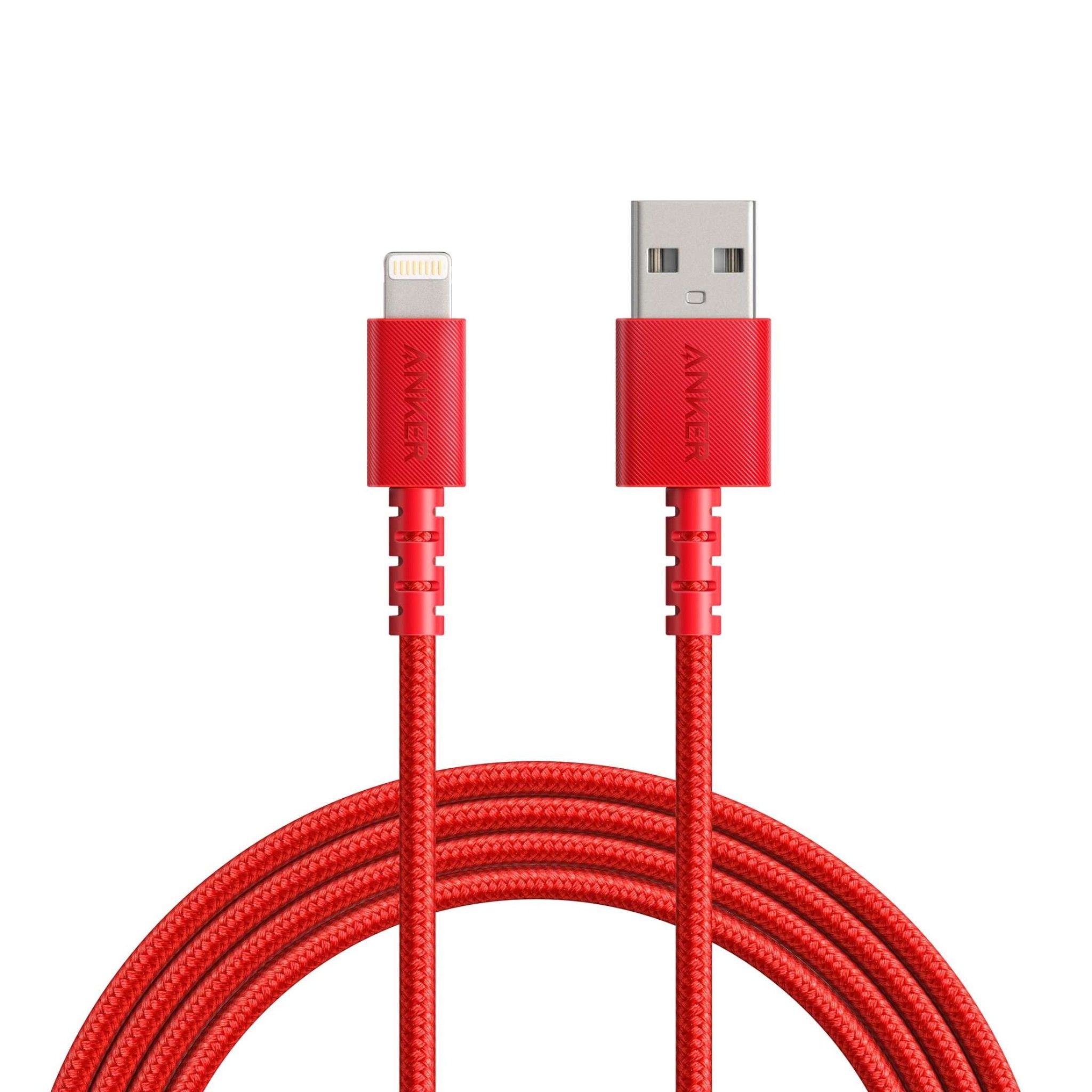 Cáp Anker Lightning PowerLine Select+, dài 1.8m - Đỏ