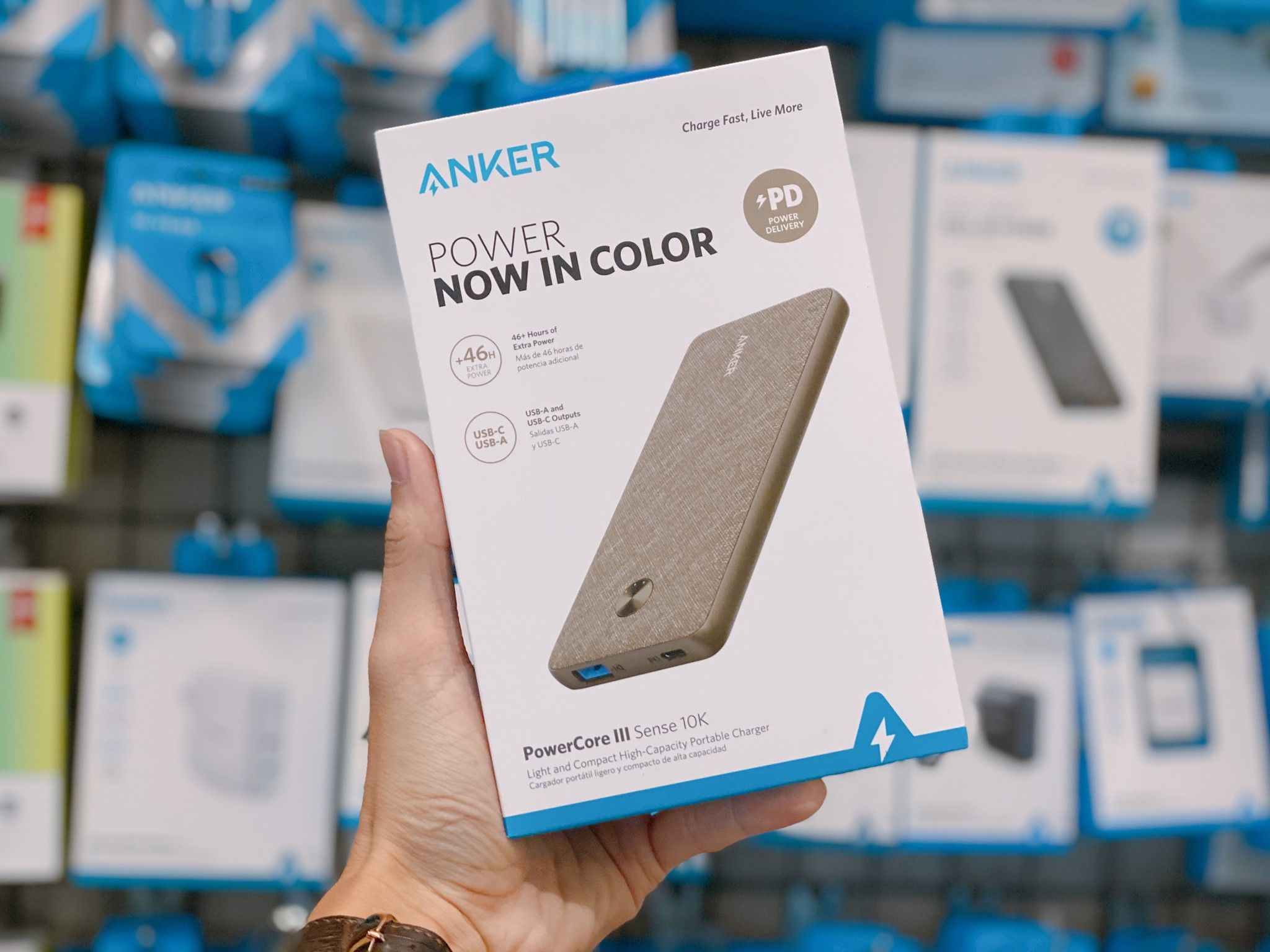 Pin Dự Phòng Anker PowerCore III Sense 10K - Màu Xanh Olive