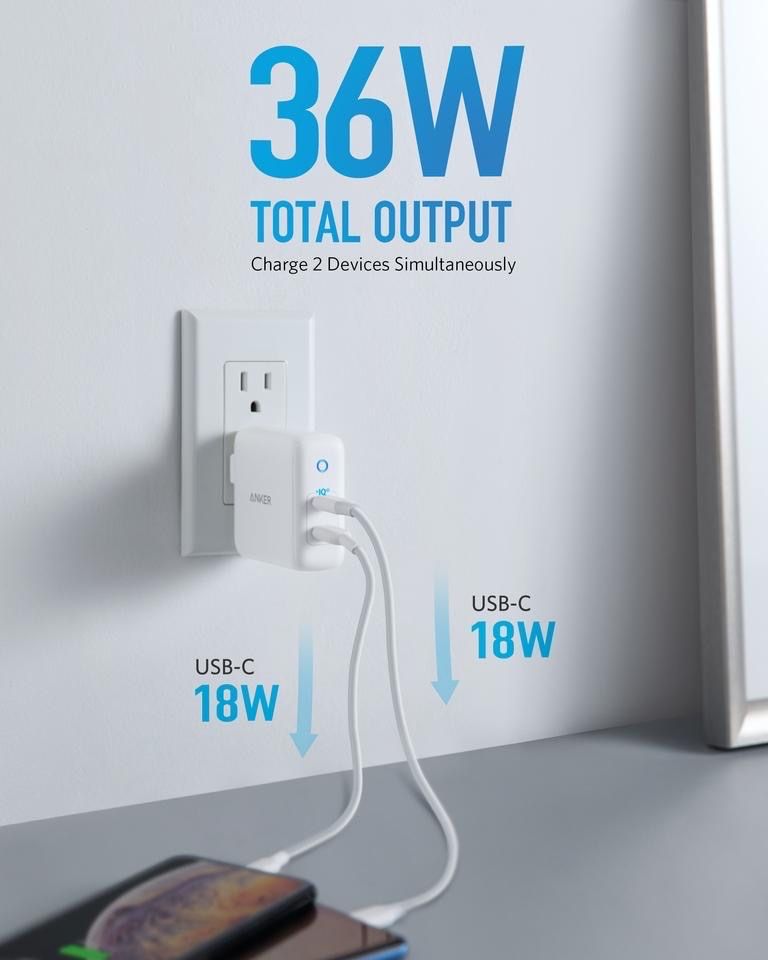 SẠC ANKER POWERPORT III DUO 36W (2 PIQ 3.0) - A2628