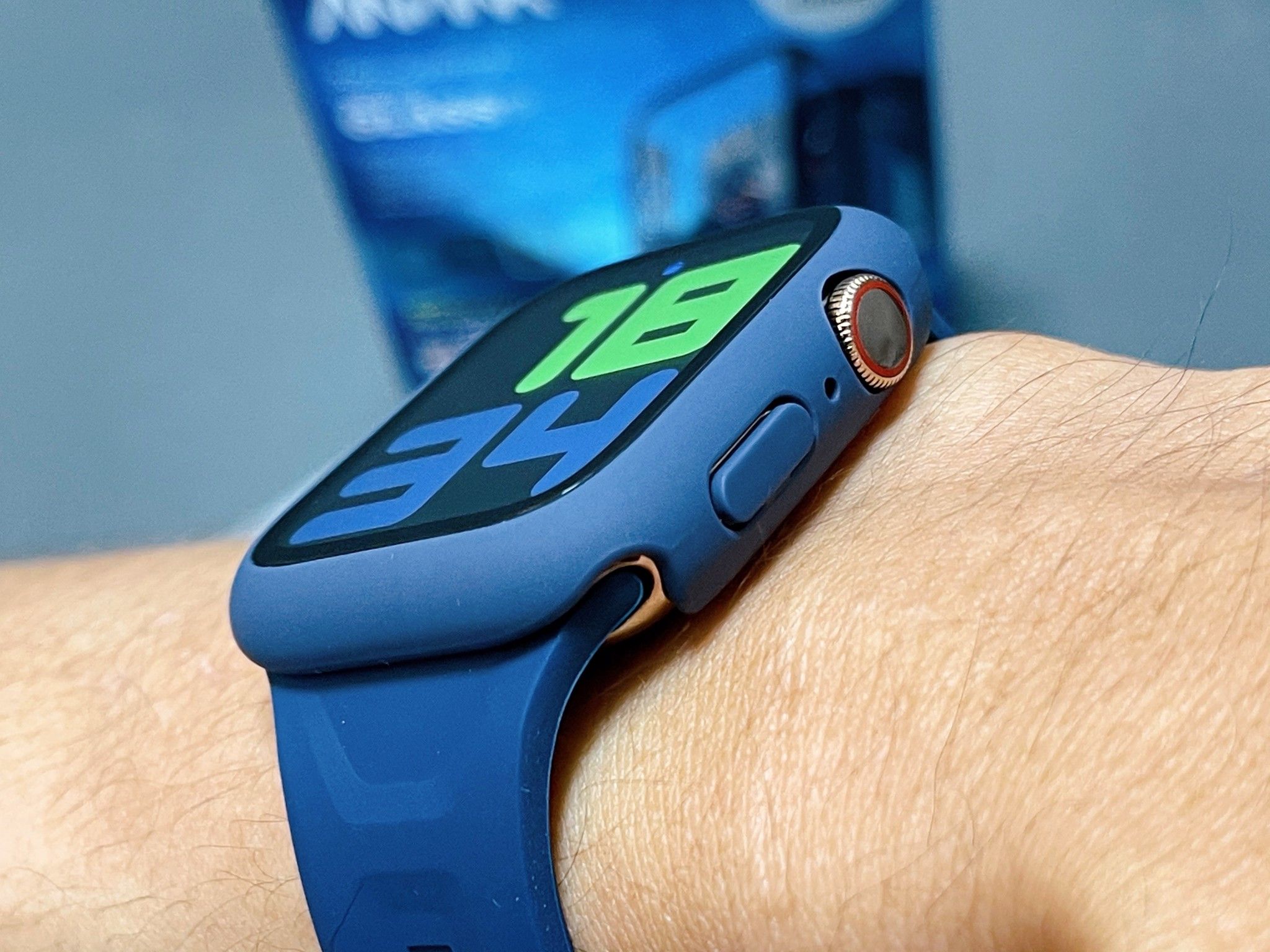 Ốp Kính Trong Suốt Cao Cấp Anank cho Apple Watch Series 4/5/6/SE - XANH NAVY