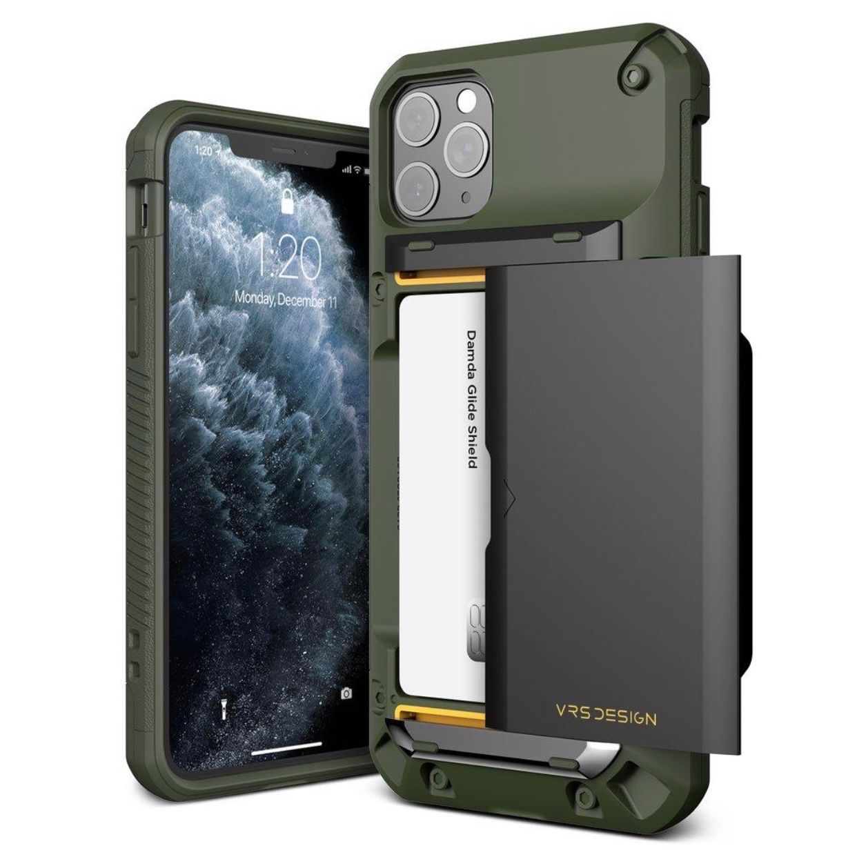 ỐP LƯNG VRS Design DAMDA GLIDE PRO CHO IPHONE 11 PROMAX - Xanh Rêu