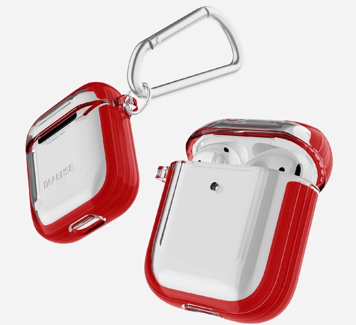 Ốp Airpods 1/2 Clear Chính Hãng Xdoria Defense - Đỏ